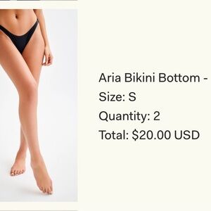 Aria Kids Black Bikini Bottom